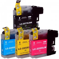 Pack Tinteiros Compatíveis Brother LC227 + LC225 (CMYK)